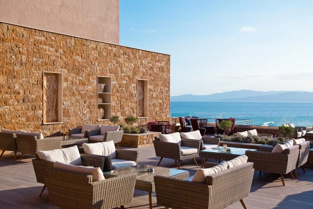 Terrace, Miraggio Thermal Spa Resort, Halkidiki