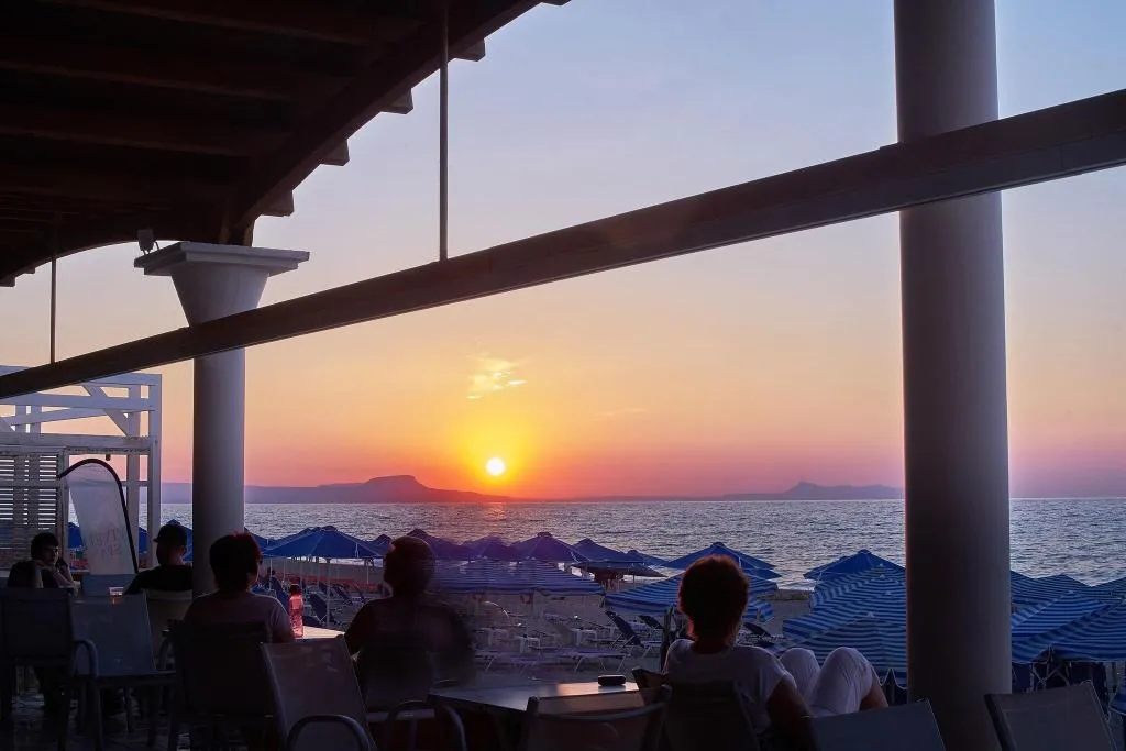 Terrace, Eva Bay Hotel On The Beach - Adults Only, Crete