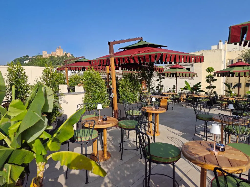 Terrace, Palacio Gran Via, A Royal Hideaway Hotel, Andalucia
