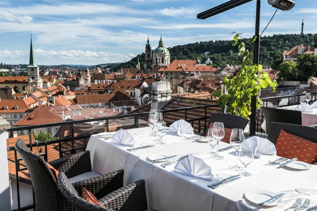 Terrace, Golden Well, Prague