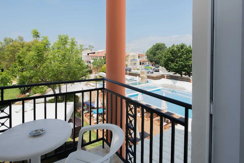 Terrace, Silver Beach Hotel and Annexe Apartments, Corfu