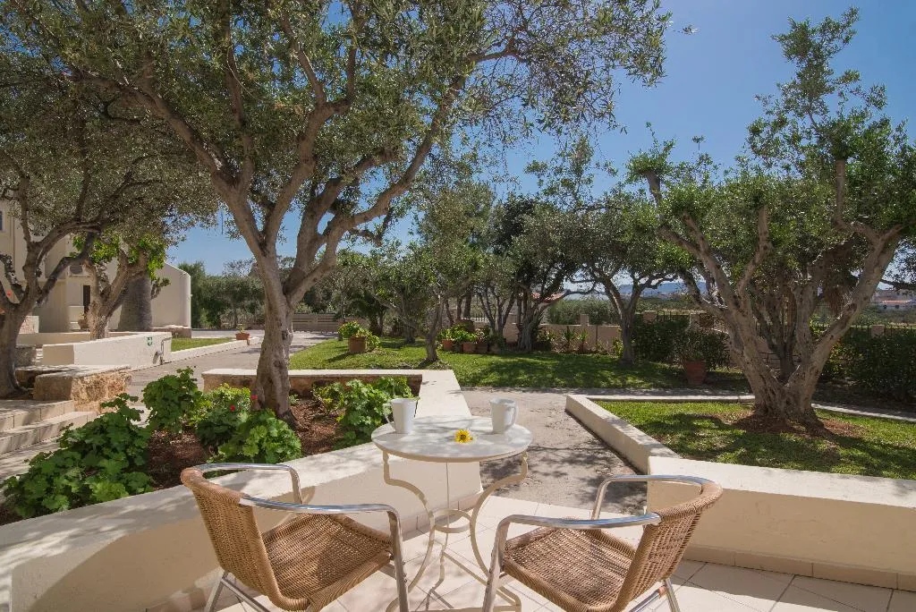 Terrace, Ourania Apartments, Crete