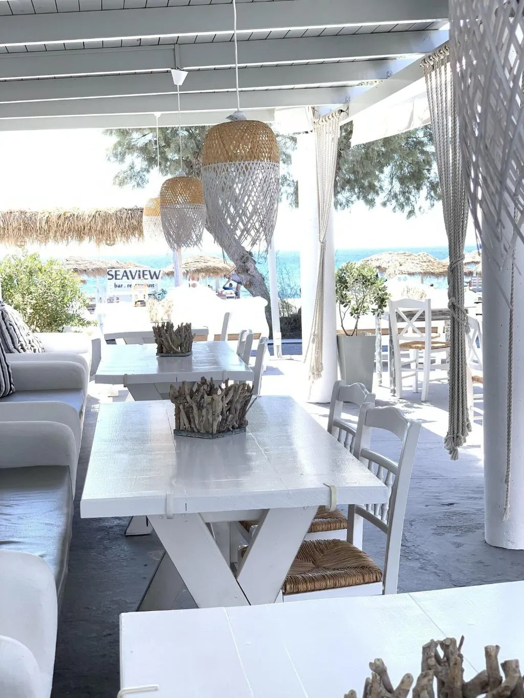Restaurant, Sea View Beach Hotel, Santorini