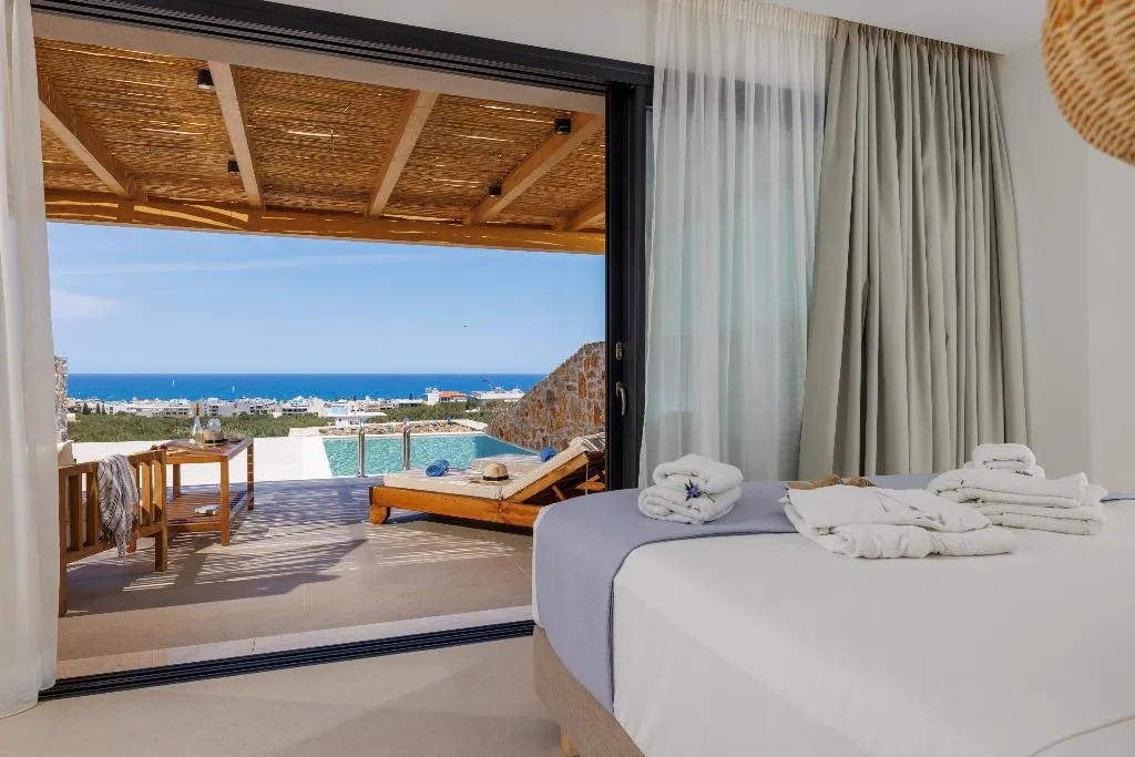 JUNIOR SUITE DELUXE SEA VIEW Room, Deos Luxury Suites, Crete