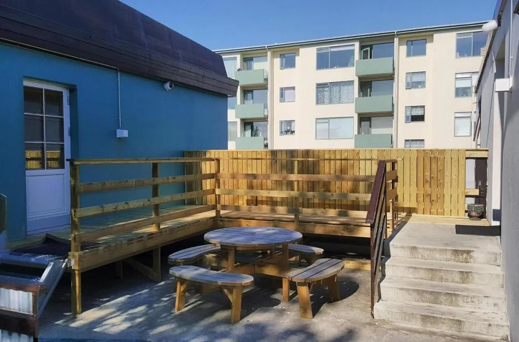 Terrace, Lækur Hostel, Reykjavik