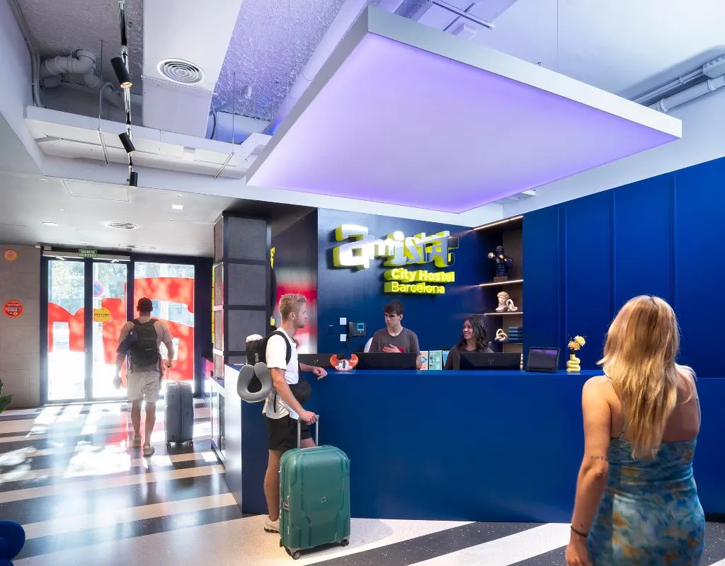 Lobby, Amistat City Hostel, Barcelona