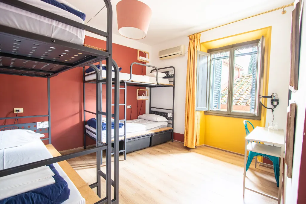 Bed in dormitory FEMALE ROOM WITH SHARED BATHROOM Room, Ostello Bello Firenze, Florence