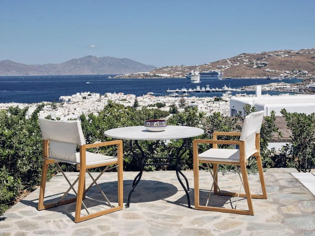 Terrace, Belvedere Hilltop Complex Rooms & Suites, Mykonos