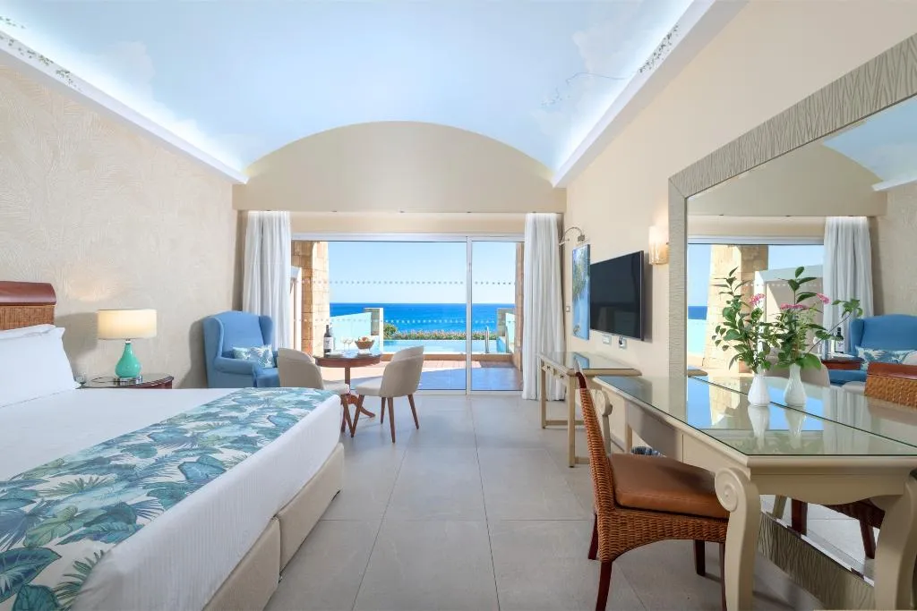 Double or Twin SEA VIEW WITH PRIVATE POOL Room, Atrium Prestige Thalasso Spa Resort & Villas, Rhodes