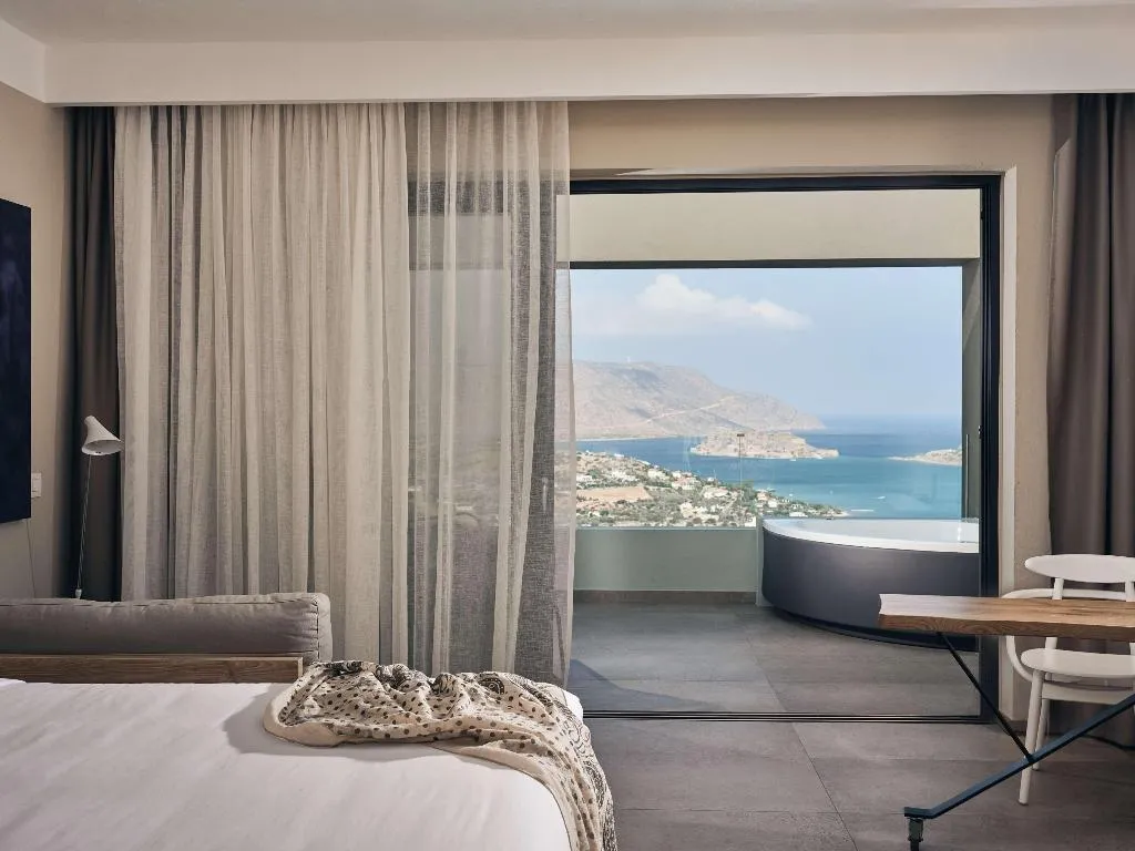 SUITE QUEEN SIZE BED Room, Domes Aulus Elounda, Curio Collection by Hilton, Crete