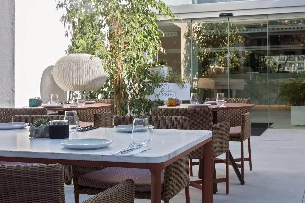 Terrace, Innside Palma Bosque Hotel, Majorca
