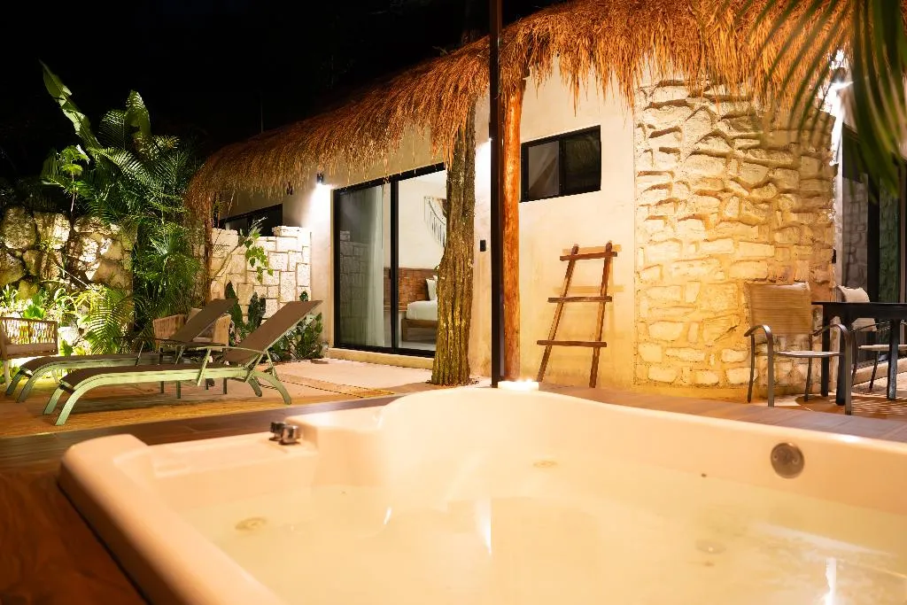 BUNGALOW KING SIZE BED Room, Aldea Coba an Escape Experience, Cancun Area