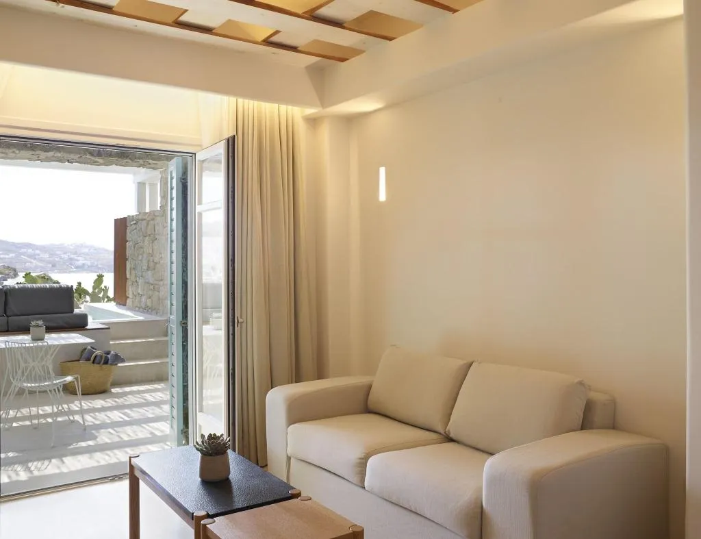 SUITE KING SIZE BED Room, Bill & Coo Suites and Lounge, Mykonos