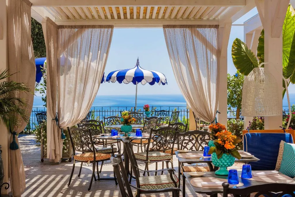 Restaurant, Grand Hotel San Pietro, Taormina