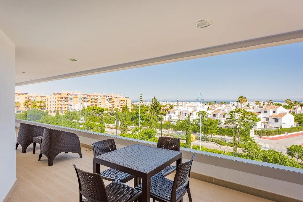 Terrace, Aqua Apartments Marbella, Costa Del Sol