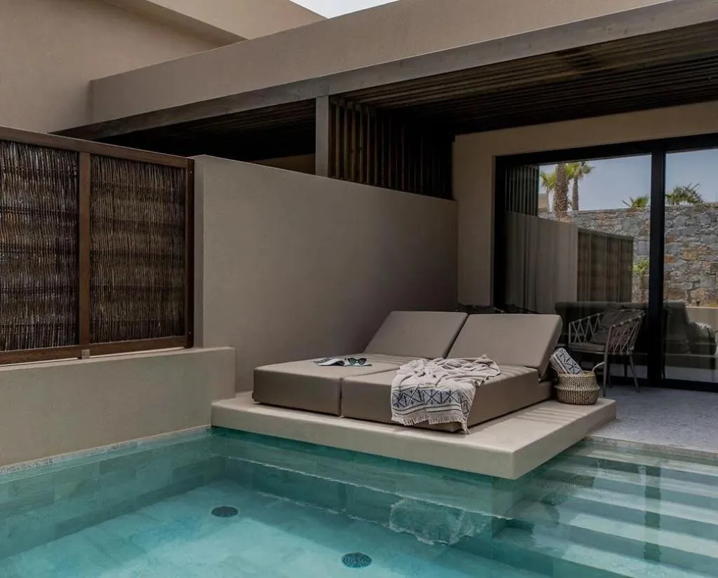 DOUBLE DELUXE WITH PRIVATE POOL Room, Pnoe Breathing Life, Crete