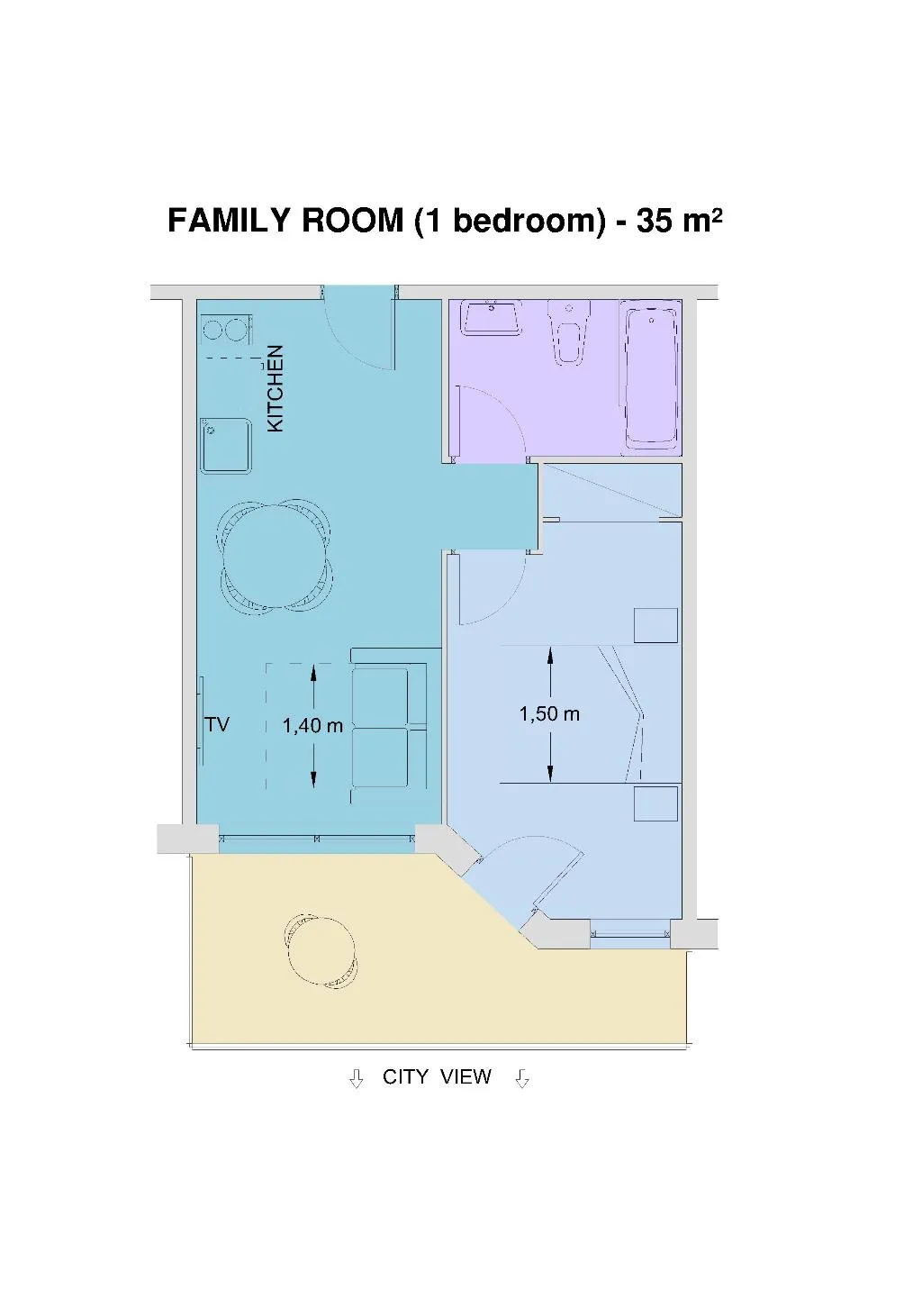 APARTMENT ONE BEDROOM Room, Aparthotel Miami Park, Costa Brava