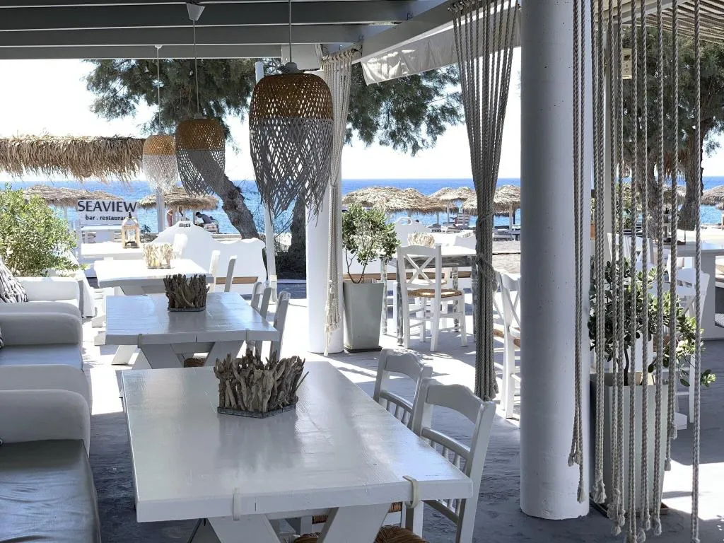 Restaurant, Sea View Beach Hotel, Santorini