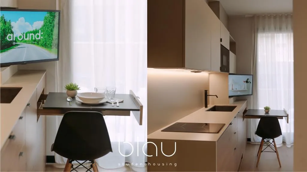 STUDIO DELUXE ONE BED Room, Blau Student Housing, Barcelona