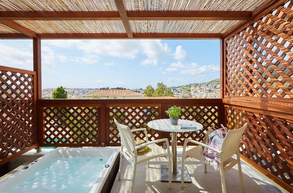 DOUBLE WITH JACUZZI Room, Mystery Skiathos Luxury Residence, Skiathos