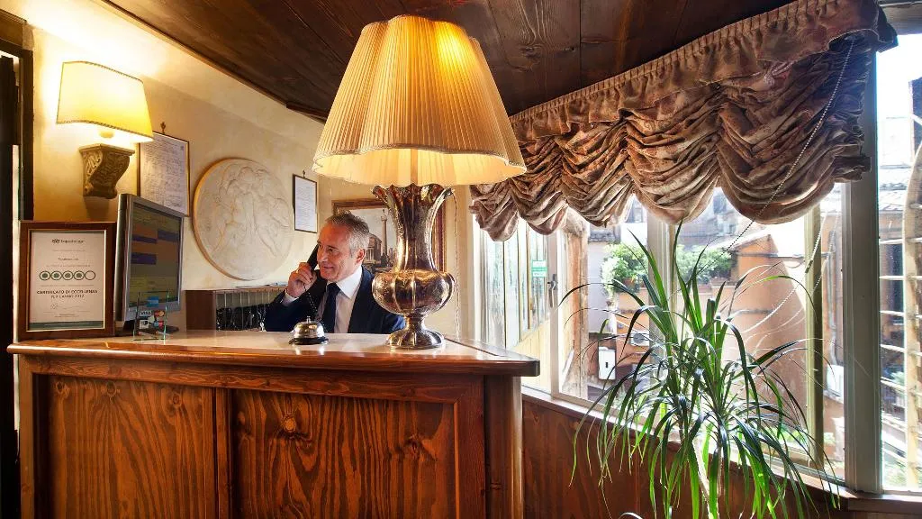 Lobby, Pantheon Inn, Rome