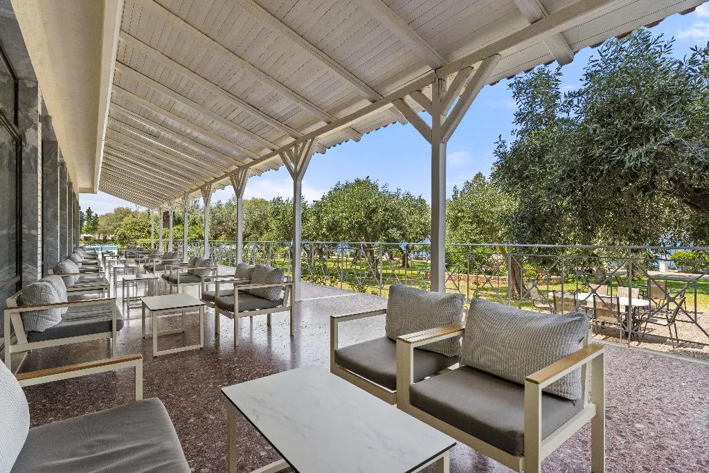 Terrace, Calamos Beach Family Club Hotel, Athens