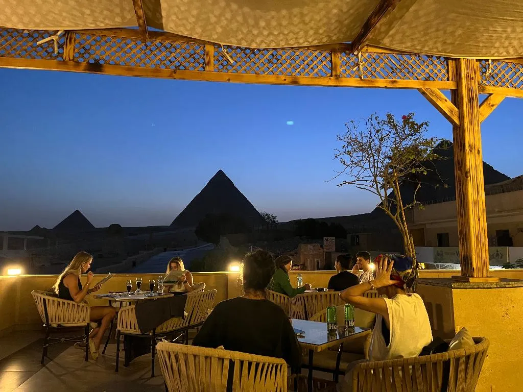 Terrace, The Gate Hotel Front Pyramids & Sphinx View Hotel, Cairo