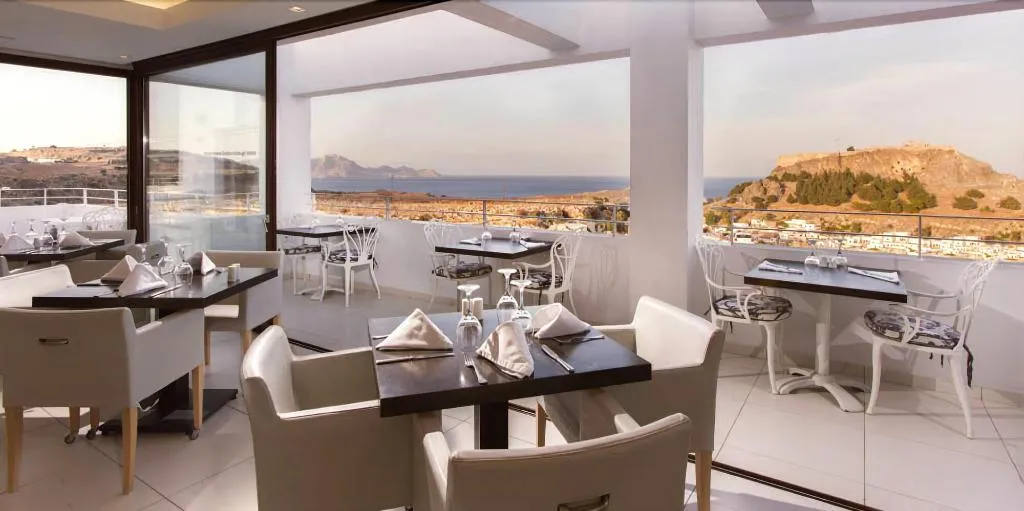 Restaurant, Lindos View Hotel, Rhodes