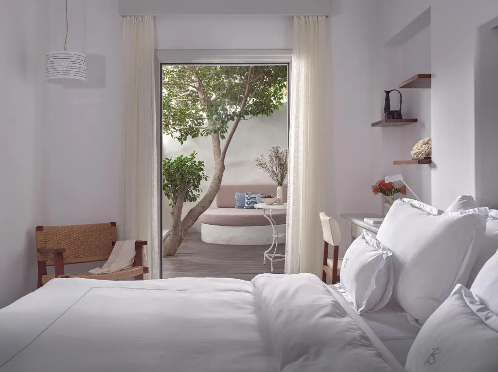 DOUBLE QUEEN SIZE BED Room, Belvedere hotel, Mykonos