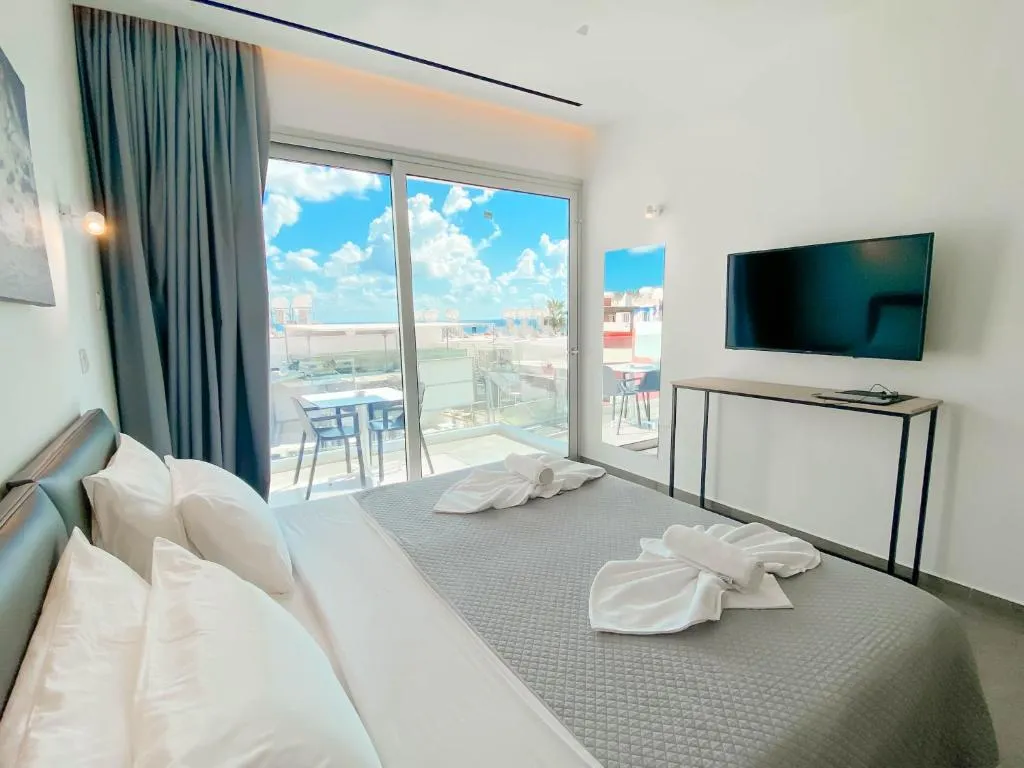 DOUBLE TWO DOUBLE BEDS Room, Caramela Luxury Apartments, Cyprus