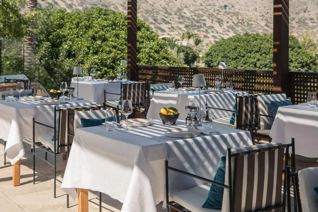 Restaurant, Phaea Blue, a member of SLH, Crete