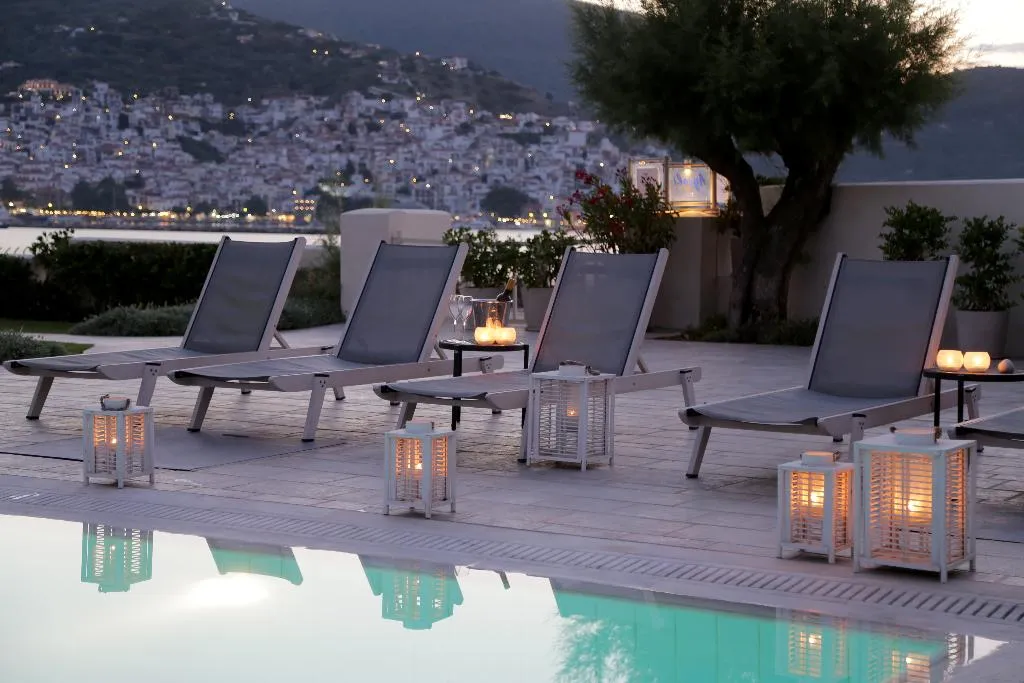 Pool, Skopelos Village Hotel, Skiathos