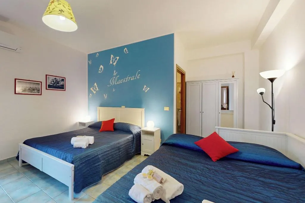 FAMILY ROOM QUEEN SIZE BED Room, Donna Rosa Hotel, Taormina