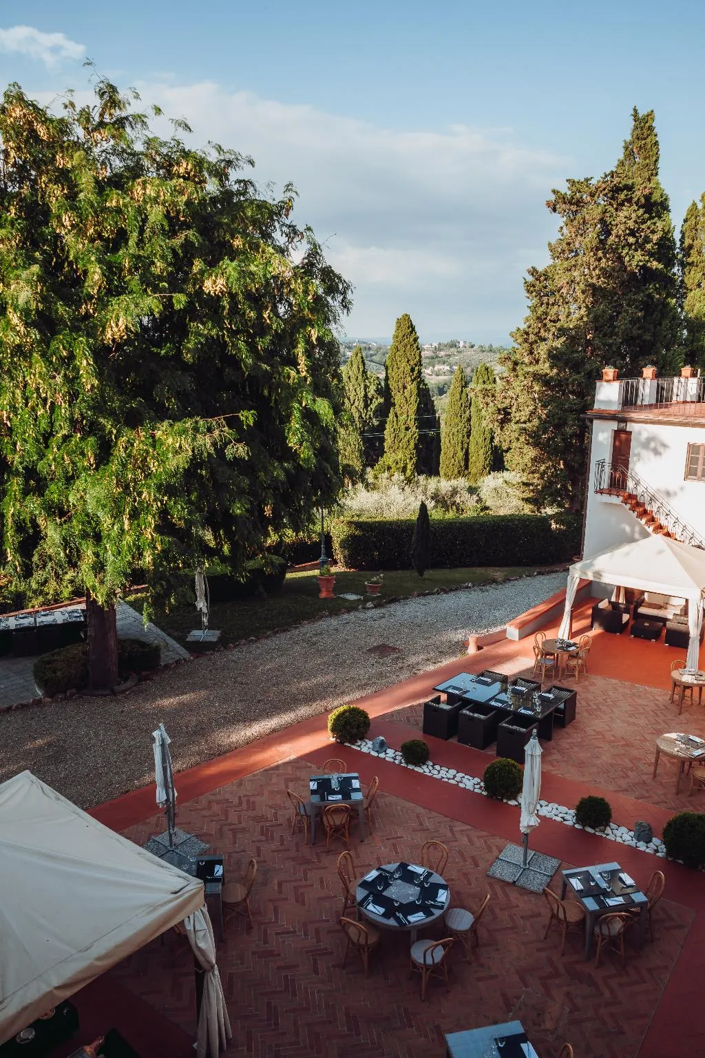 Terrace, Hotel Villa Castiglione, Florence