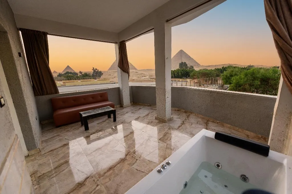 Terrace, Capital Of Pyramids Hotel, Cairo