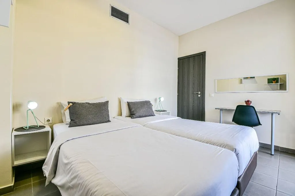 APARTMENT QUEEN SIZE BED Room, Athens Way Lofts, Athens