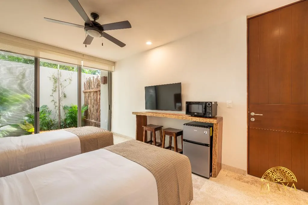 DOUBLE DELUXE TWO DOUBLE BEDS Room, Nhoa Tulum Aparthotel By Maya Pm, Cancun Area