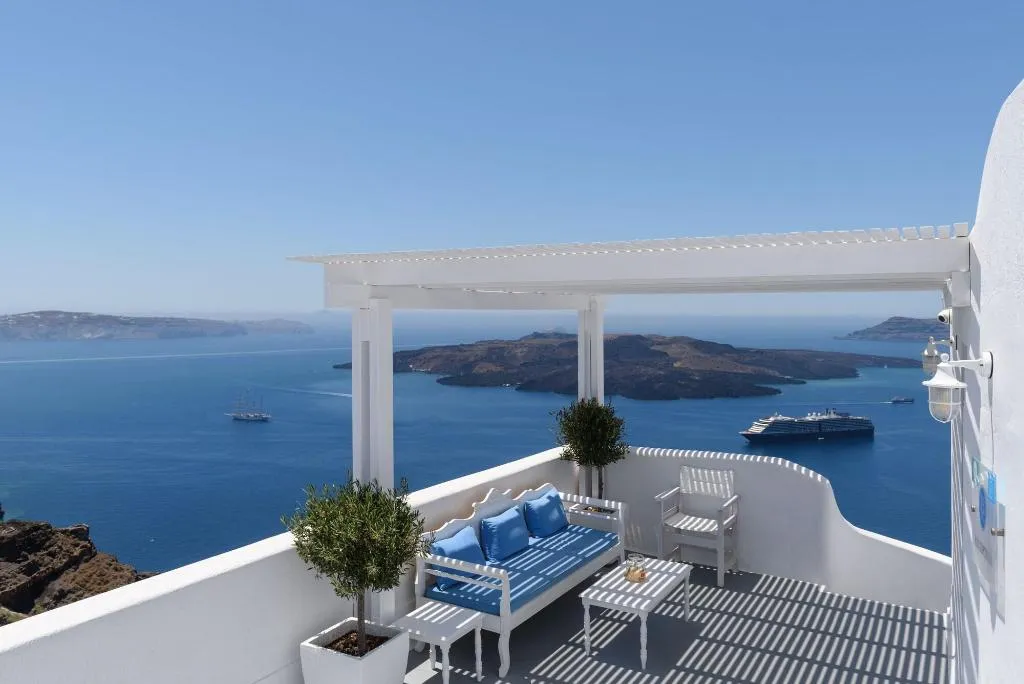 Terrace, Kamares Apartments, Santorini