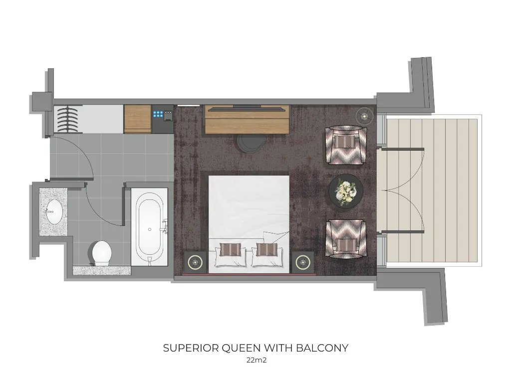 DOUBLE SUPERIOR WITH BALCONY Room, The Spencer Hotel, Dublin