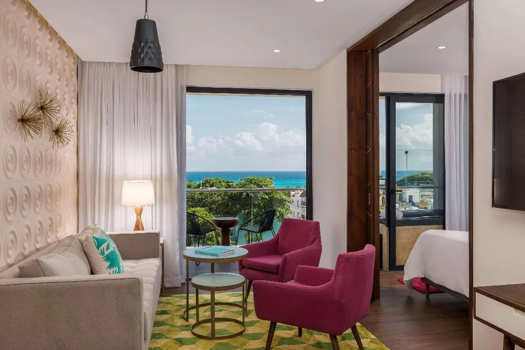 SUITE PARTIAL OCEAN VIEW ONE BEDROOM Room, The Fives Downtown Hotel, Curio by Hilton, Playa Del Carmen