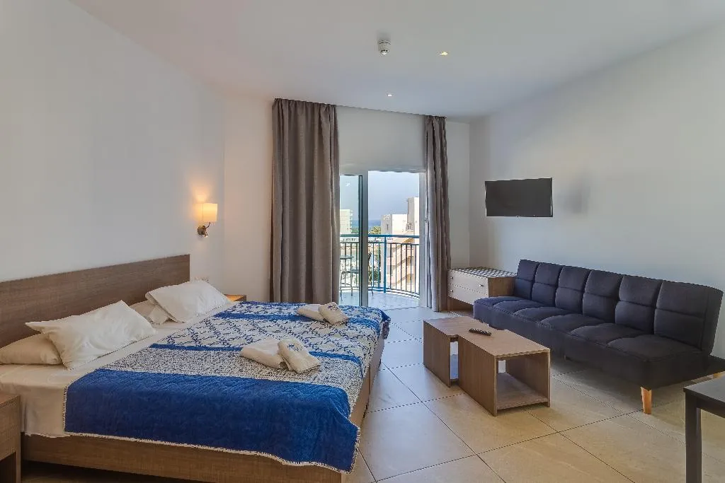 Double or Twin SIDE SEA VIEW Room, Tetyk Hotel Apts, Cyprus