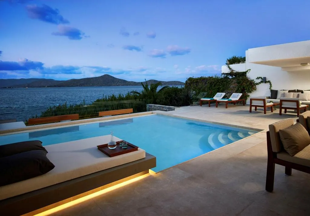 Terrace, Elounda Peninsula All Suite Hotel, Crete