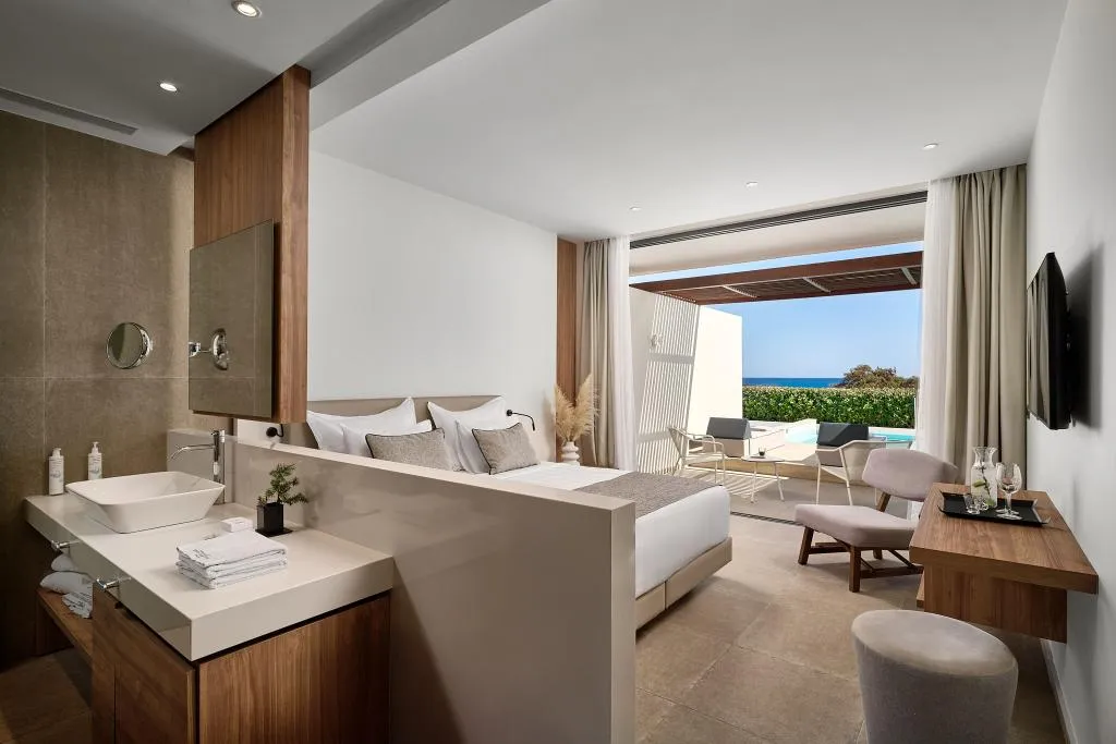 DOUBLE SEA VIEW WITH PRIVATE POOL Room, Gennadi Grand Resort, Rhodes