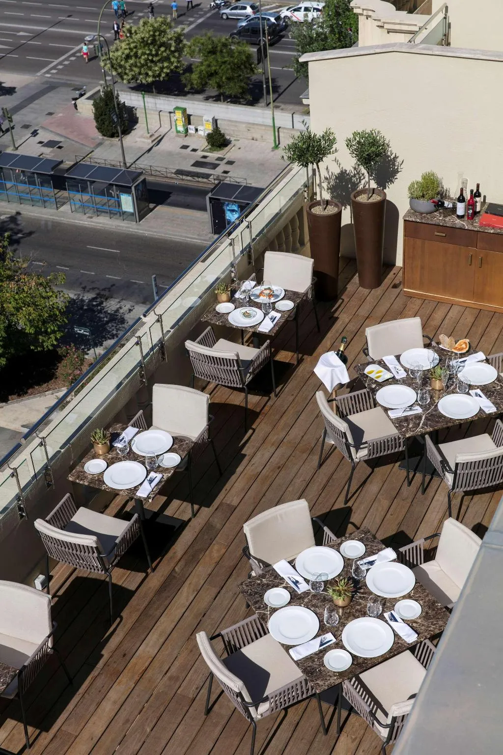 Terrace, Hotel Fenix Gran Meliá, Madrid