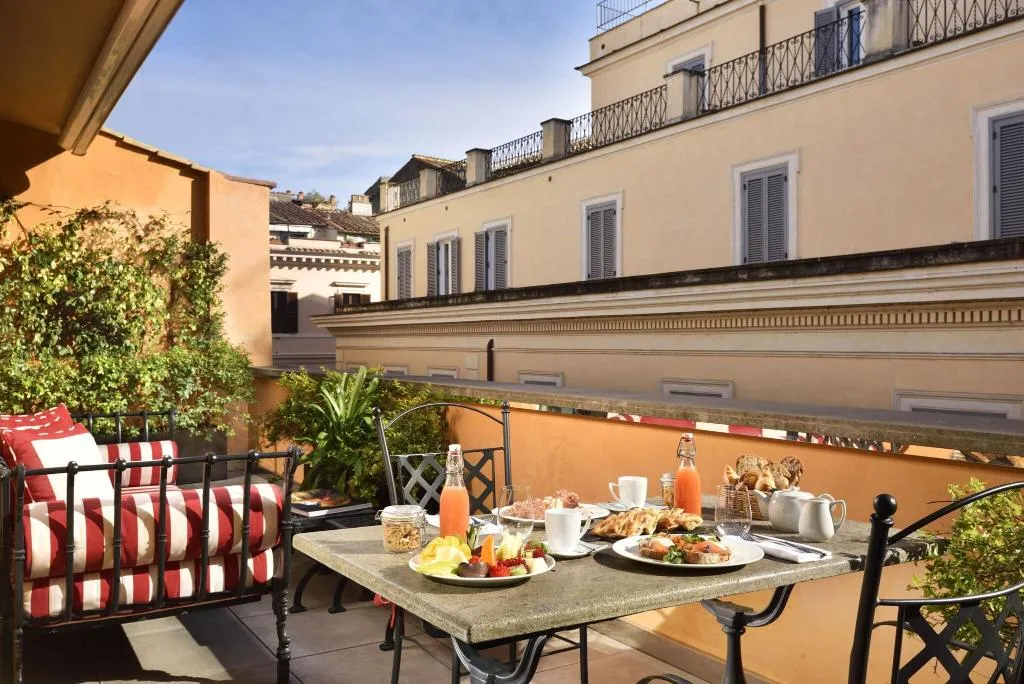 Terrace, Hotel De' Ricci - Small Luxury Hotels of the World, Rome
