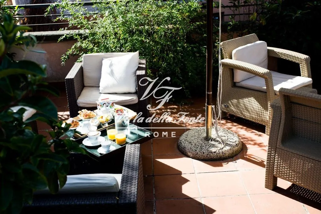 Terrace, Villa Della Fonte Trastevere, Rome