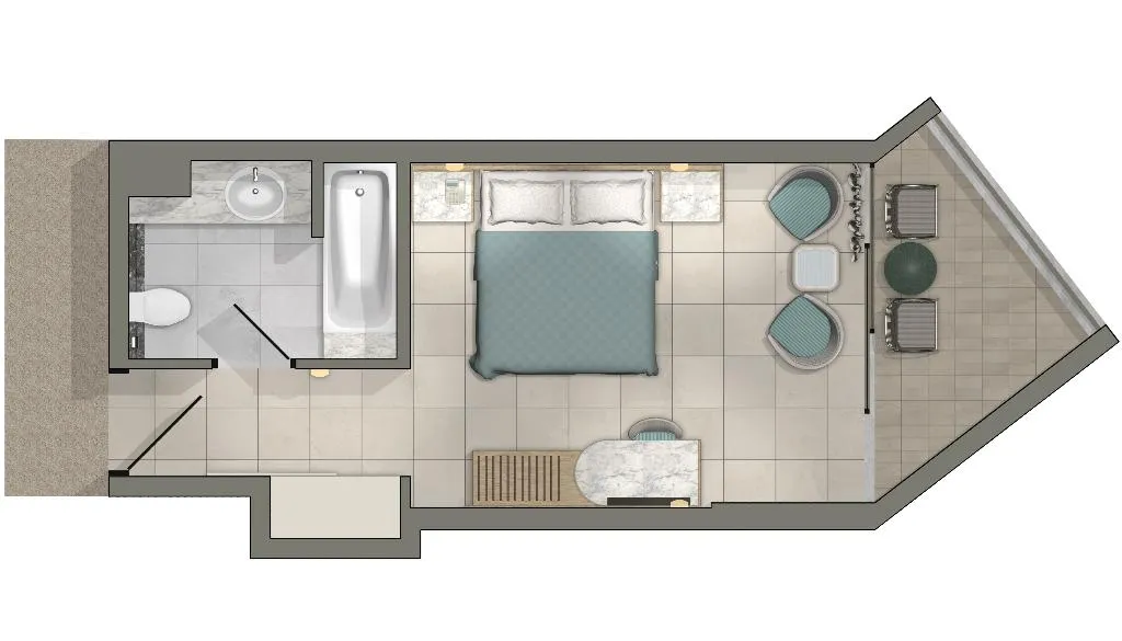 SINGLE STANDARD Room, Aquila Porto Rethymno, Crete