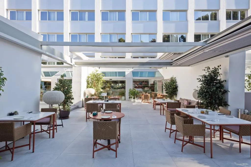 Terrace, Innside Palma Bosque Hotel, Majorca