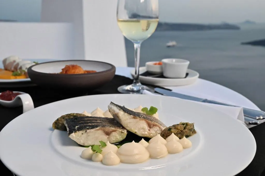 Restaurant, Aigialos Luxury Traditional Settlement, Santorini