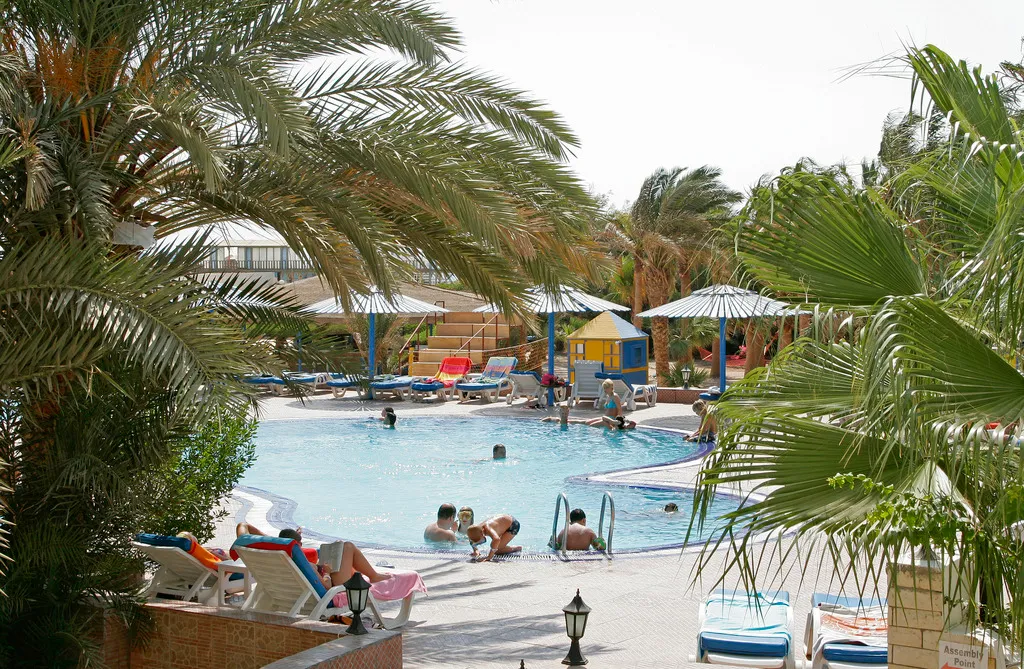 Terrace, Empire Beach Aqua Park, Red Sea Riviera